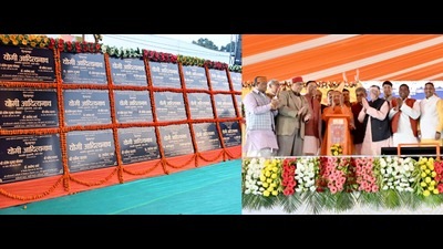 CM Yogi Adityanath bats for ‘triple-engine’ BJP government in Bareilly and Shahjahanpur. (HT Photo) CM Yogi Adityanath bats for ‘triple-engine’ BJP government in Bareilly and Shahjahanpur. (HT Photo)