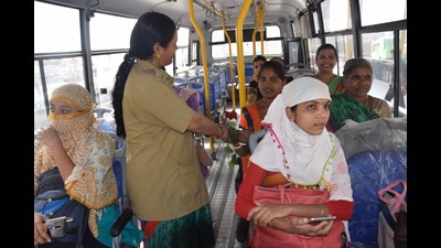 Last month, PMPML relaunched special buses for women on 19 routes across Pune and Pimpri-Chinchwad. (HT FILE PHOTO)