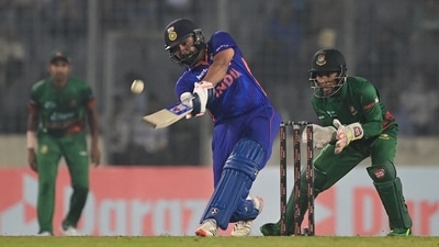 Rohit Sharma plays a shot during the second ODI between Bangladesh and India at the Sher-e-Bangla Stadium in Dhaka (AFP) Rohit Sharma plays a shot during the second ODI between Bangladesh and India at the Sher-e-Bangla Stadium in Dhaka (AFP)
