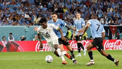Ghana midfielder Mohammed Kudus in action against Uruguay at FIFA World Cup 2022 (AFP) Ghana midfielder Mohammed Kudus in action against Uruguay at FIFA World Cup 2022 (AFP)