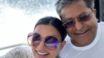 Lalit Modi and Sushmita Sen in a pic posted by the former on Twitter. (Twitter) Lalit Modi and Sushmita Sen in a pic posted by the former on Twitter. (Twitter)