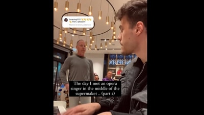 Opera singer and pianist singing together. (Instagram@aurelien_fst) Opera singer and pianist singing together. (Instagram@aurelien_fst)