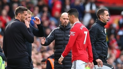 Cristiano Ronaldo during the ongoing Premier League season. (REUTERS)
