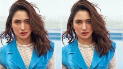 Assisted by makeup artist Billy Manik, Tamannaah decked up in nude eyeshadow, mascara-laden eyelashes, drawn eyebrows, contoured cheeks and a shade of nude lipstick. (Instagram/@tamannaahspeaks) Assisted by makeup artist Billy Manik, Tamannaah decked up in nude eyeshadow, mascara-laden eyelashes, drawn eyebrows, contoured cheeks and a shade of nude lipstick. (Instagram/@tamannaahspeaks)