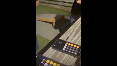 Magician Bryan Sanders performing magic tricks with two iPhones. (Instagram/@magicisbs) Magician Bryan Sanders performing magic tricks with two iPhones. (Instagram/@magicisbs)