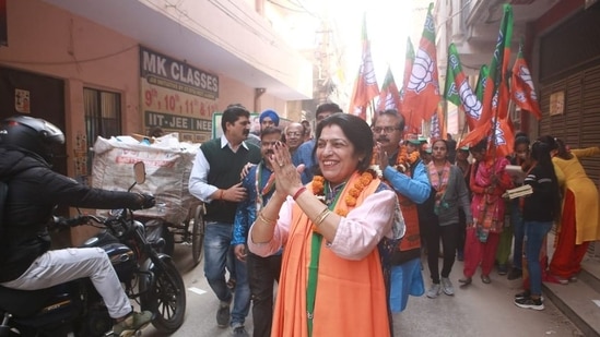 BJP candidate Urmila Chawla marks victory in Janakpuri West