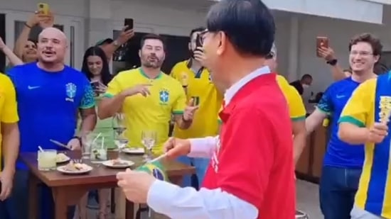FIFA World Cup: South Korea's ambassador to Brazil, Lim Ki-mo is seen. FIFA World Cup: South Korea's ambassador to Brazil, Lim Ki-mo is seen.