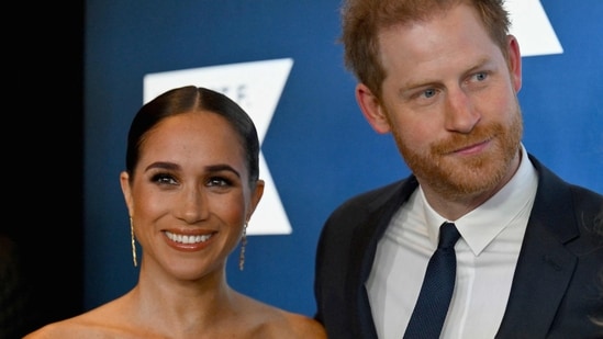 Prince Harry-Meghan Markle: Prince Harry, Duke of Sussex, and Meghan, Duchess of Sussex, arrive at the 2022 Robert F. Kennedy Human Rights Ripple of Hope Award Gala.(AFP)