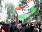 Congress supporters celebrate the party’s victory in Kullu.region of Himachal Pradesh (HT PHoto/Aqil Khan)(HT_PRINT) Congress supporters celebrate the party’s victory in Kullu.region of Himachal Pradesh (HT PHoto/Aqil Khan)(HT_PRINT)