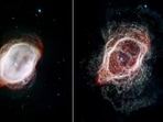 The Southern Ring Nebula, which is in the Milky Way around 2,000 light years from Earth, had previously been thought to contain two stars.(@NASAWebb) The Southern Ring Nebula, which is in the Milky Way around 2,000 light years from Earth, had previously been thought to contain two stars.(@NASAWebb)