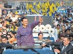 Arvind Kejriwal at a road show. (Sanchit Khanna/HT Photo) Arvind Kejriwal at a road show. (Sanchit Khanna/HT Photo)