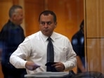 Former Theranos President and COO Ramesh "Sunny" Balwani arrives for a hearing at a federal court in San Jose, California.