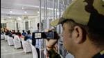A counting centre for Gujarat assembly elections in Ahmedabad. (PTI) A counting centre for Gujarat assembly elections in Ahmedabad. (PTI)