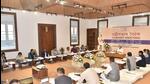 The cabinet meeting which was held at the historic Gandhi Mandap. (ANI image) The cabinet meeting which was held at the historic Gandhi Mandap. (ANI image)