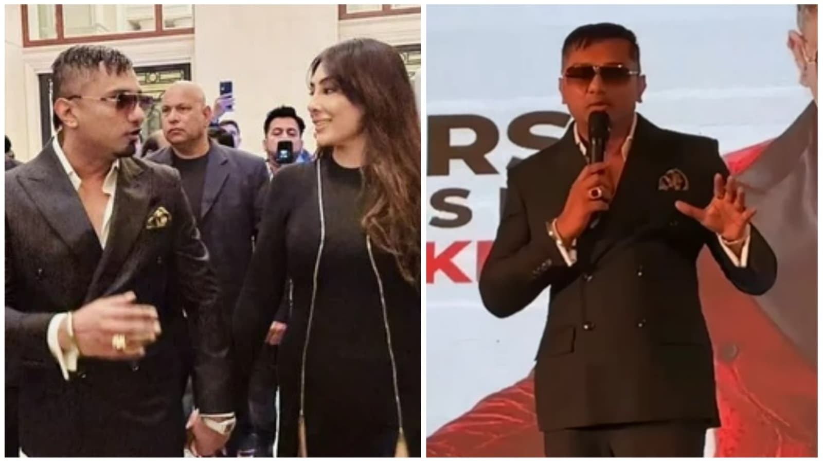 Watch Honey Singh introduce Tina Thadani as ‘meri girlfriend’ at Delhi event