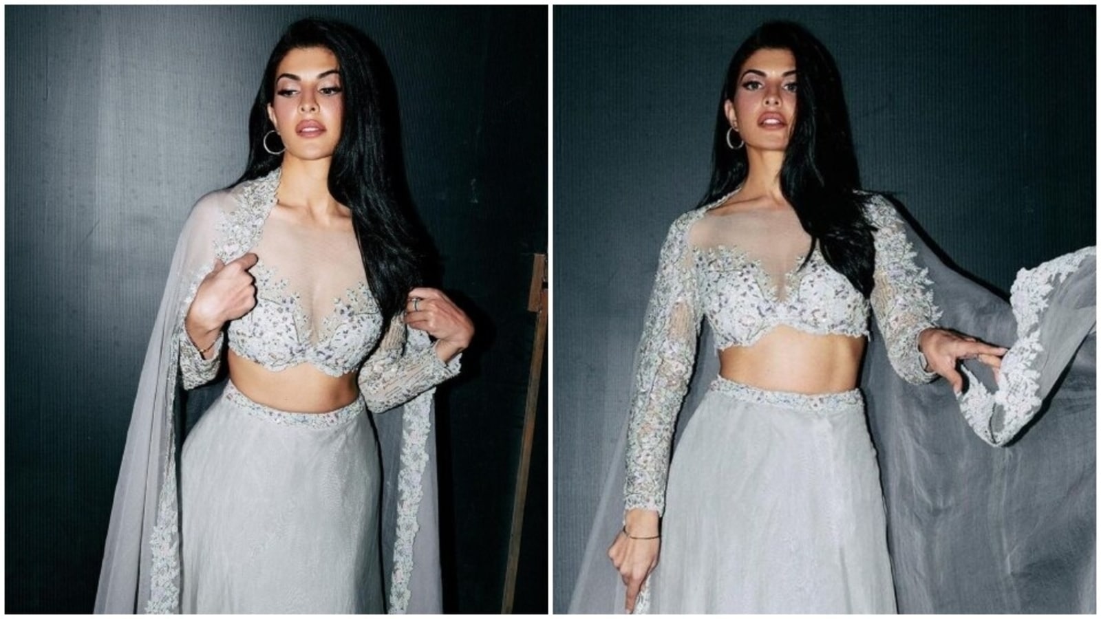 Jacqueline Fernandez's pearl-grey lehenga and stylish blouse is for the  modern bride to rock at winter wedding: All pics | Fashion Trends -  Hindustan Times