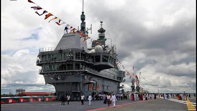 The fighters on board INS Vikrant will also use the ski-jump to take off. (REUTERS) The fighters on board INS Vikrant will also use the ski-jump to take off. (REUTERS)