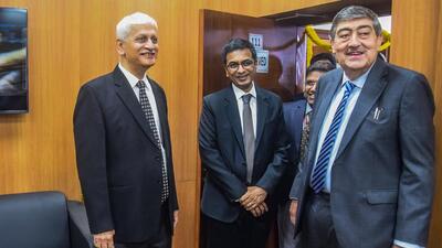 (From left) Former chief justice of India Uday Umesh Lalit with current chief justice of India DY Chandrachud and Justice Sanjay Kishan Kaul in New Delhi. (PTI) (From left) Former chief justice of India Uday Umesh Lalit with current chief justice of India DY Chandrachud and Justice Sanjay Kishan Kaul in New Delhi. (PTI)