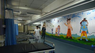 Navi Mumbai, India - Jan. 13, 2022:NMMC pediatric ICU beds are prepared ready for COVID-19 third wave at Meenatai Thackeray hospital, Nerul in Navi Mumbai, India, on Thursday, January 13, 2022. (Photo by Bachchan Kumar/ HT PHOTO) (HT PHOTO) Navi Mumbai, India - Jan. 13, 2022:NMMC pediatric ICU beds are prepared ready for COVID-19 third wave at Meenatai Thackeray hospital, Nerul in Navi Mumbai, India, on Thursday, January 13, 2022. (Photo by Bachchan Kumar/ HT PHOTO) (HT PHOTO)