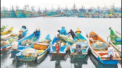 Cyclone Mandous is very likely to maintain its intensity of severe cyclonic storm till early morning of December 9 and then weaken gradually into a cyclonic storm by forenoon, IMD said. (PTI) Cyclone Mandous is very likely to maintain its intensity of severe cyclonic storm till early morning of December 9 and then weaken gradually into a cyclonic storm by forenoon, IMD said. (PTI)