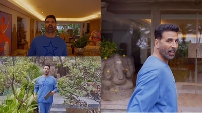 Akshay Kumar took his fans inside his Mumbai home for the first time ever. Akshay Kumar took his fans inside his Mumbai home for the first time ever.