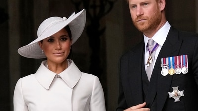 Prince Harry-Meghan Markle: Prince Harry and Meghan Markle, Duke and Duchess of Sussex are seen. (AP)