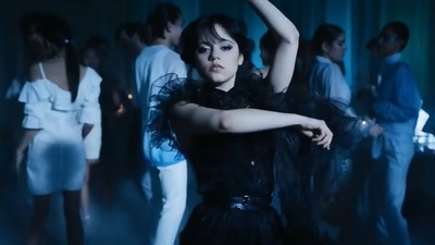 Jenna Ortega in the said scene from Wednesday. Jenna Ortega in the said scene from Wednesday.
