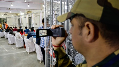The approximate voter turnout in Gujarat by the end of the second phase of the Gujarat elections was recorded at 59.11 per cent. (PTI) The approximate voter turnout in Gujarat by the end of the second phase of the Gujarat elections was recorded at 59.11 per cent. (PTI)