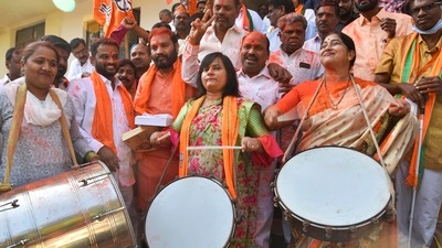 “Thank you Gujarat. I am overcome with a lot of emotions seeing the phenomenal election results. People blessed politics of development and at the same time expressed a desire that they want this momentum to continue at a greater pace. I bow to Gujarat’s Jan Shakti," Prime Minister Narendra Modi tweeted. (PTI)