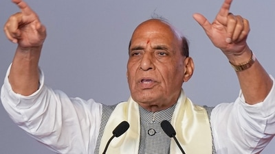 Union defence minister Rajnath Singh. (PTI) Union defence minister Rajnath Singh. (PTI)