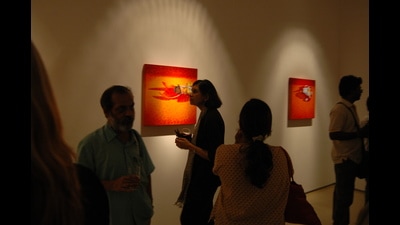 An exhibition at Gallery Chemould (Amlan Dutta/HT Photo)