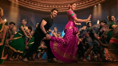 Ranveer Singh and Deepika Padukone in a still from Cirkus song Current Laga. Ranveer Singh and Deepika Padukone in a still from Cirkus song Current Laga.