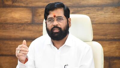Mumbai, India - July 05, 2022: Chief Minister Eknath Shinde addresses the media during a press conference at BMC Disaster Management Department, BMC Headquarters, in Mumbai, India, on Tuesday, July 05, 2022. (Photo by Bhushan Koyande/HT Photo) (HT PHOTO) Mumbai, India - July 05, 2022: Chief Minister Eknath Shinde addresses the media during a press conference at BMC Disaster Management Department, BMC Headquarters, in Mumbai, India, on Tuesday, July 05, 2022. (Photo by Bhushan Koyande/HT Photo) (HT PHOTO)