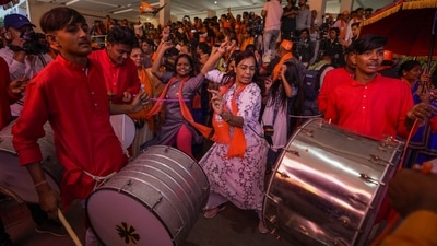 BJP has won 5 seats and is leading on 150 of the total 182-seated assembly as vote counting of Gujarat state elections is underway in Gandhinagar. (AP) BJP has won 5 seats and is leading on 150 of the total 182-seated assembly as vote counting of Gujarat state elections is underway in Gandhinagar. (AP)