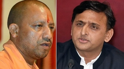 UP CM Yogi Adityanath and Samajwadi Party chief Akhilesh Yadav. (File)