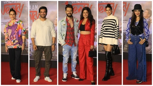 Esha Deol, Sharad Kelkar, Vatsal Sheth, Ishita Dutta, Aahana Kumra and Madhoo at Salaam Venky screening in Mumbai. (Varinder Chawla) Esha Deol, Sharad Kelkar, Vatsal Sheth, Ishita Dutta, Aahana Kumra and Madhoo at Salaam Venky screening in Mumbai. (Varinder Chawla)