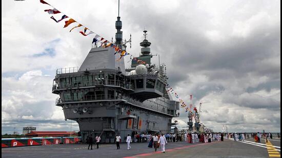 The fighters on board INS Vikrant will also use the ski-jump to take off. (REUTERS)