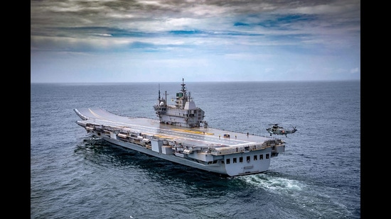 NS Vikrant is India’s first indigenously-built aircraft carrier. (PTI) NS Vikrant is India’s first indigenously-built aircraft carrier. (PTI)