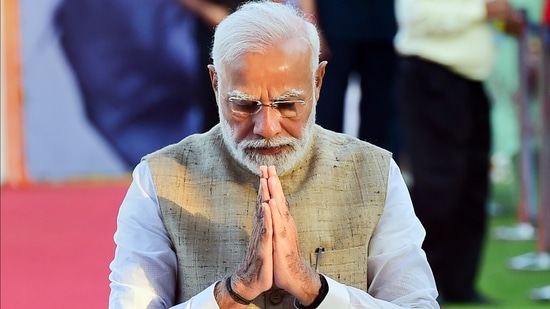 Modi paid numerous visits to his home state in the last six months, beginning the day after the party won an unprecedented victory in Uttar Pradesh. (PTI)