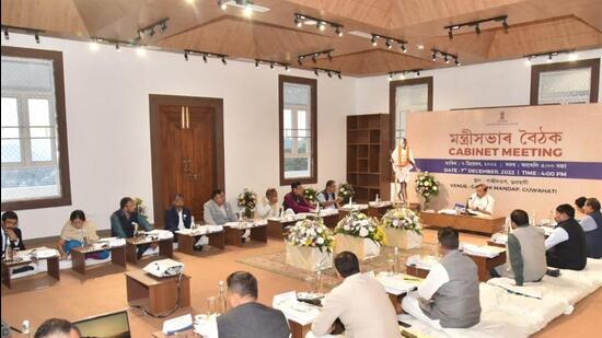 The cabinet meeting which was held at the historic Gandhi Mandap. (ANI image)