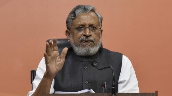 Sushil Modi (Vipin Kumar/HT PHOTO)