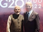 PM Modi and US Prez Biden also met Indonesian President Joko Widodo on the sidelines of the G20 Summit. (Arindam Bagchi | Twitter)(HT File) PM Modi and US Prez Biden also met Indonesian President Joko Widodo on the sidelines of the G20 Summit. (Arindam Bagchi | Twitter)(HT File)