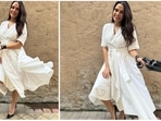 Neha Dhupia has always had a keen interest in fashion. She has great taste when it comes to outfits and never fails to impress the fashion police with her sartorial wardrobe choices. For a recent photoshoot, the actor/model wore a simple yet elegant white dress.(Instagram/@nehadhupia)