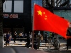 Vietnam: A China's flag flutters.