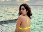 Janhvi Kapoor has shared new pics from Maldives. 