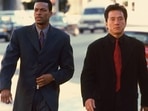 Chris Tucker and Jackie Chan in a still from Rush Hour (1998).
