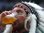A Mexico fan enjoys beer during the Argentina game A Mexico fan enjoys beer during the Argentina game