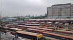 Bus station in Kaushambi in Ghaziabad. (HT Photo) Bus station in Kaushambi in Ghaziabad. (HT Photo)