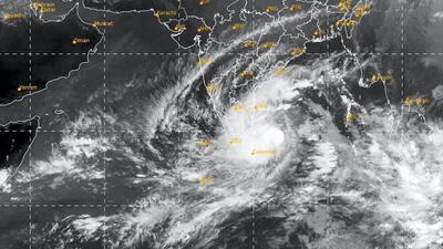 A satellite image shows cyclone 'Mandous' as it approaches the Indian coast. (PTI Photo) A satellite image shows cyclone 'Mandous' as it approaches the Indian coast. (PTI Photo)