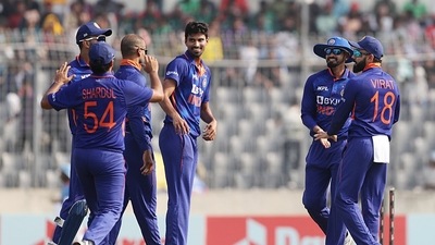 India's Washington Sundar celebrates a wicket (BCCI Twitter) India's Washington Sundar celebrates a wicket (BCCI Twitter)